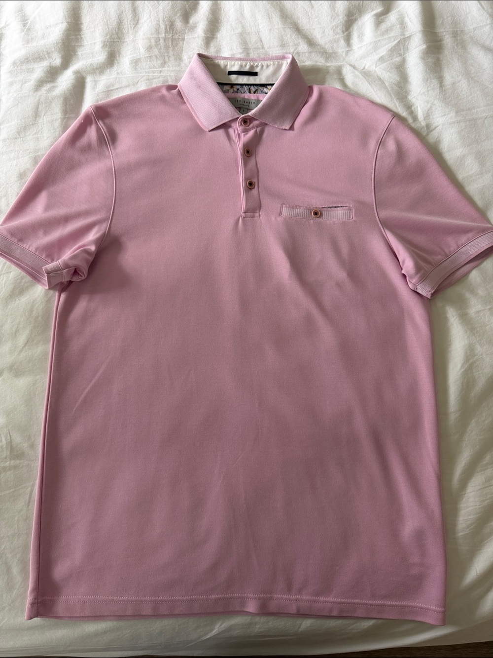 Ted Baker London Light Pink Short-Sleeve Polo